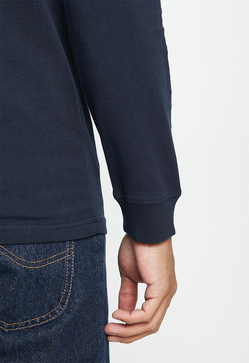 POLO - Mens long sleeve tee - navy