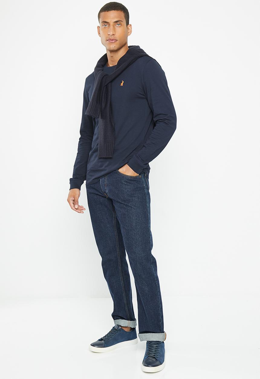 POLO - Mens long sleeve tee - navy
