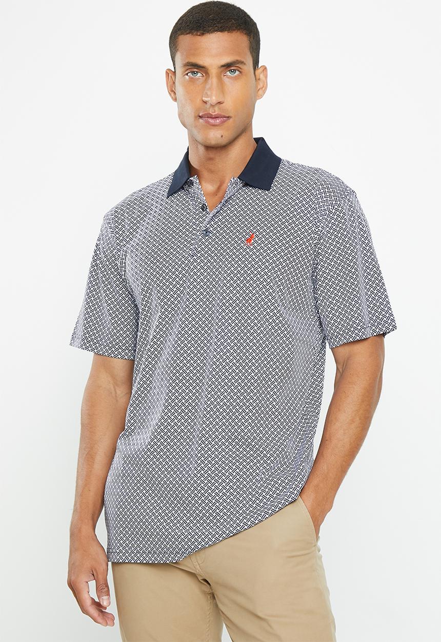 POLO - Mens geometric short sleeve golfer