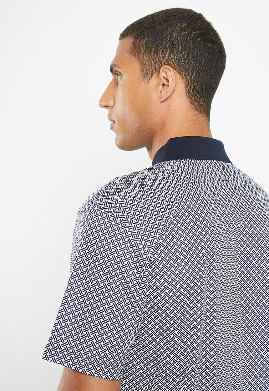 POLO - Mens geometric short sleeve golfer