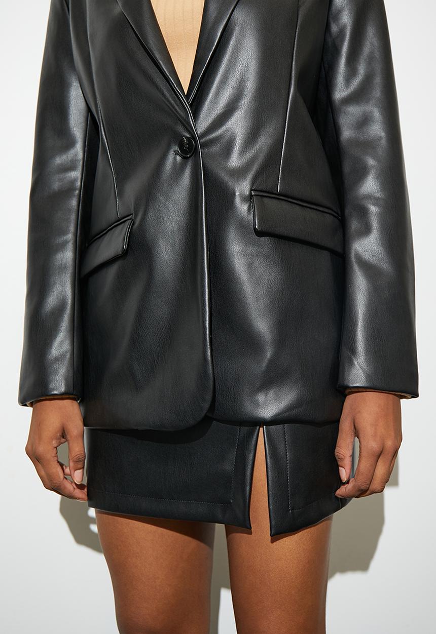 Superbalist - Co-ord pu blazer - black