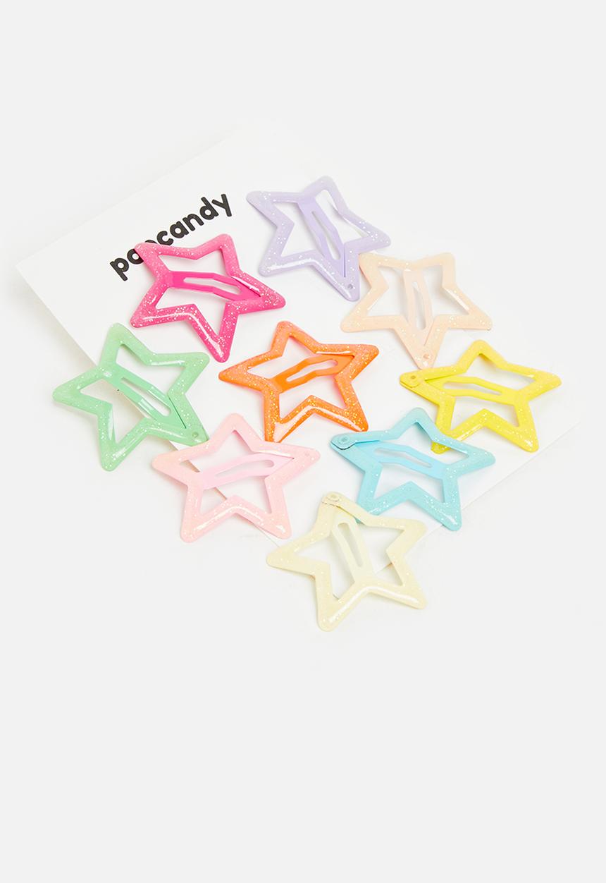 Pop Candy - Star hair clips - multi