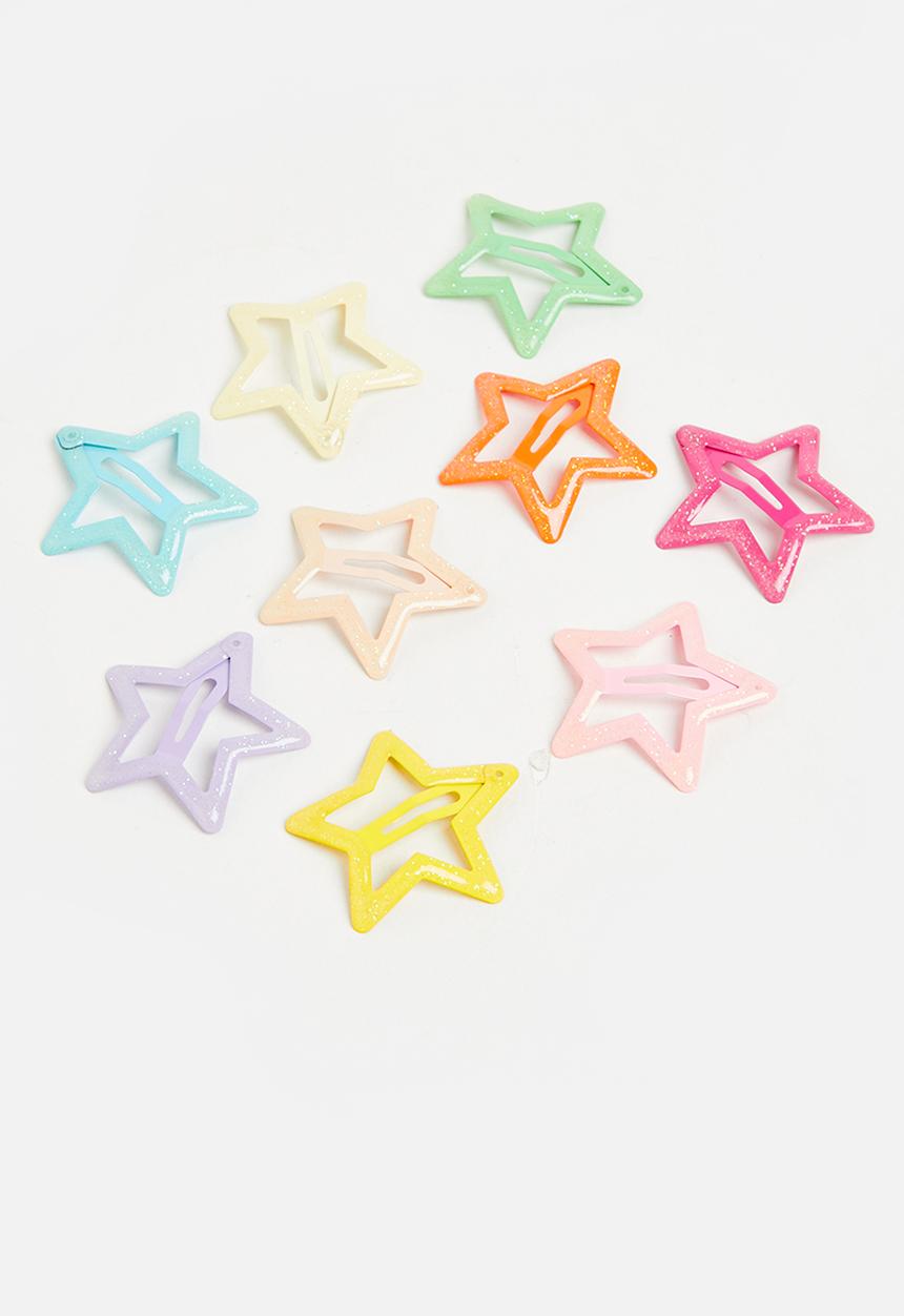 Pop Candy - Star hair clips - multi