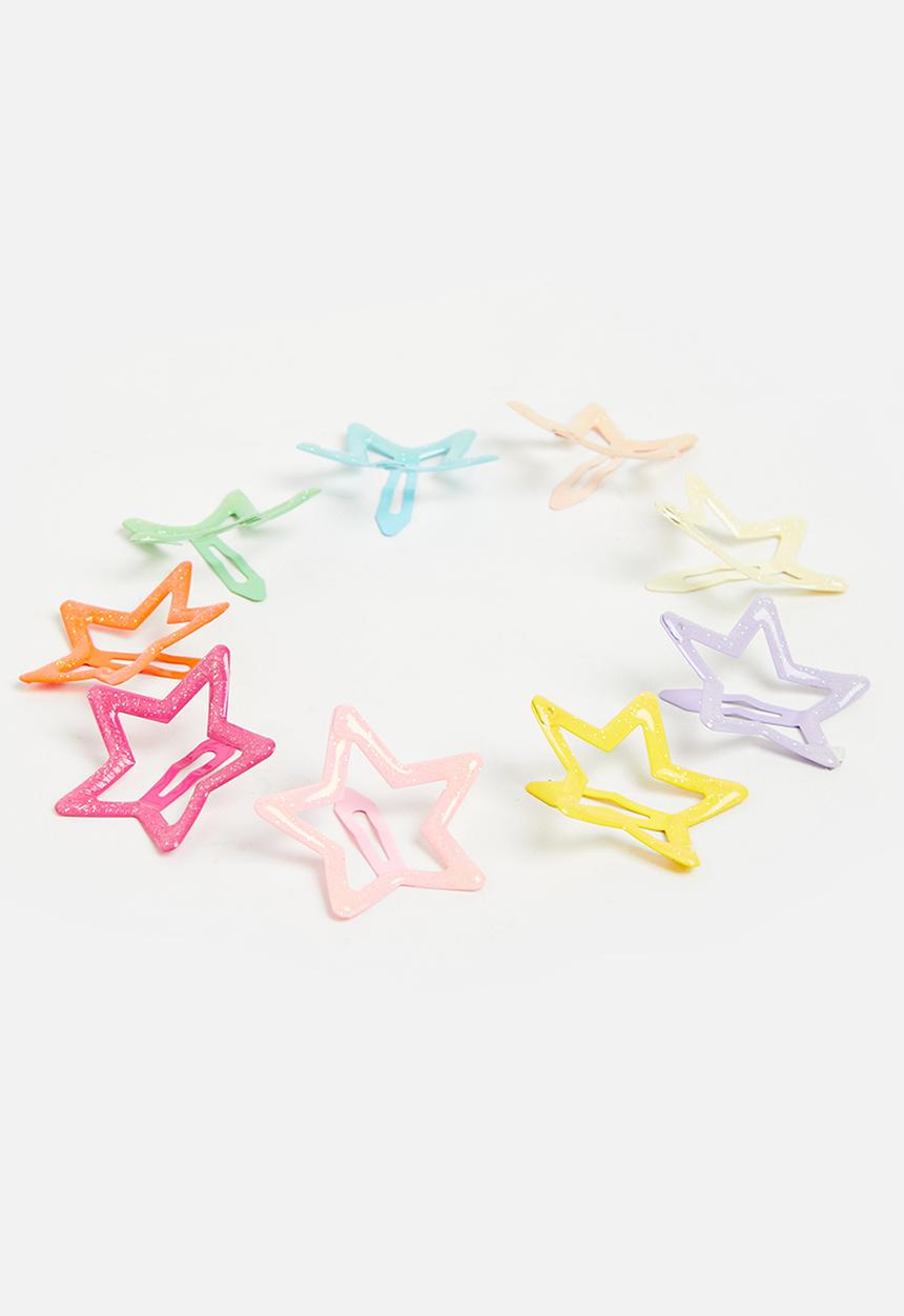 Pop Candy - Star hair clips - multi