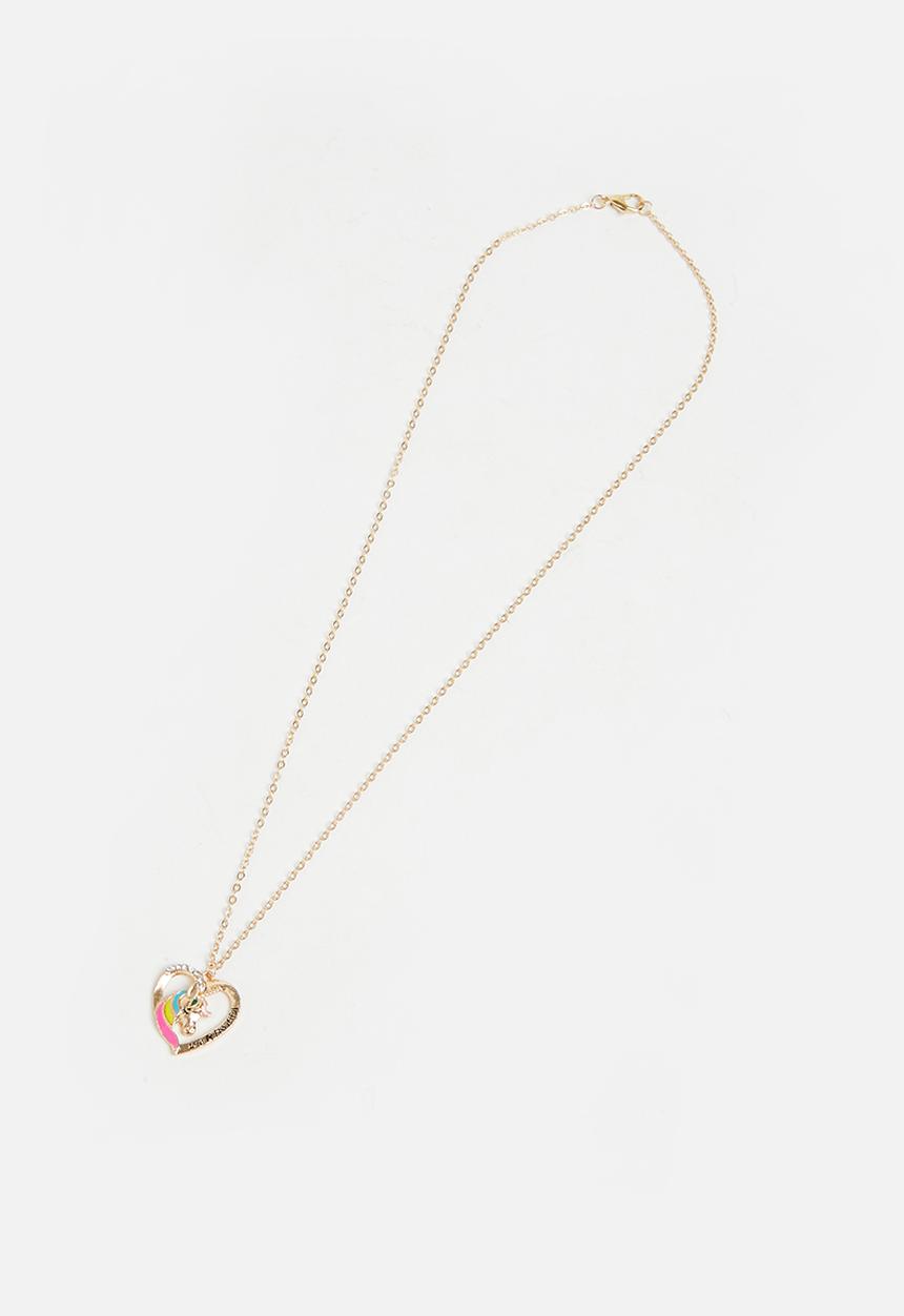 Pop Candy - Unicorn heart necklace - multi