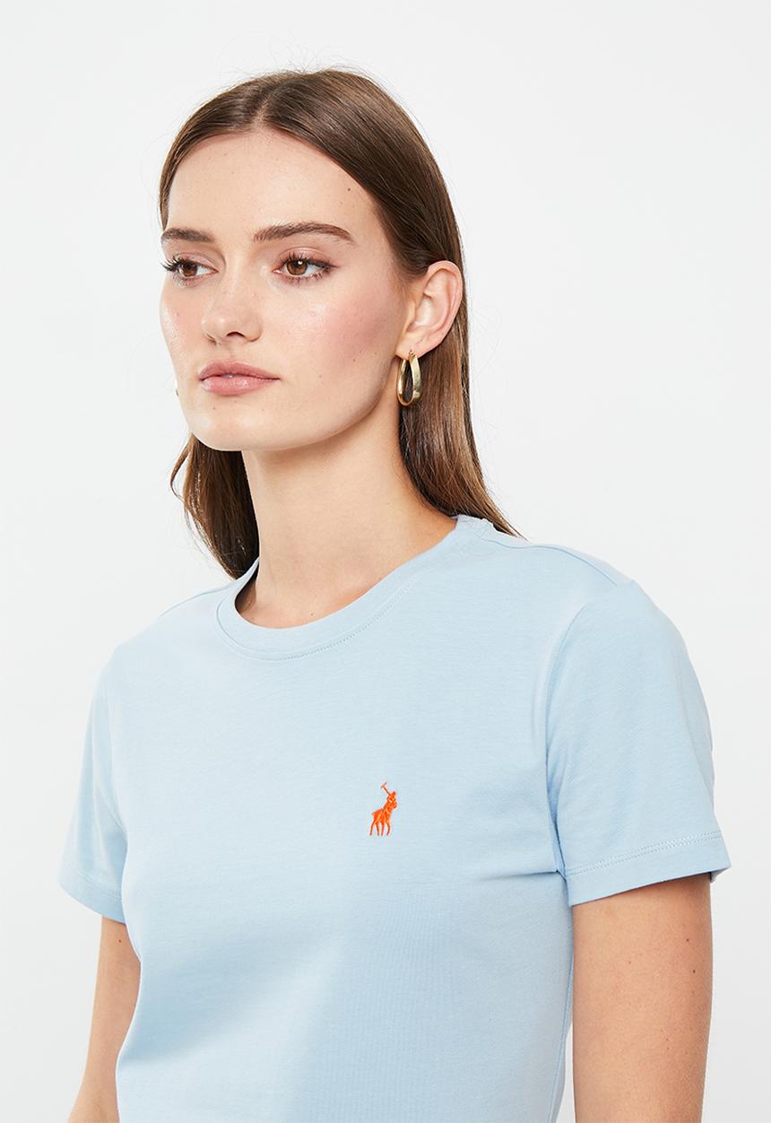 POLO - Wmn allie short sleeve sml pony stretch T-shirt - light blue