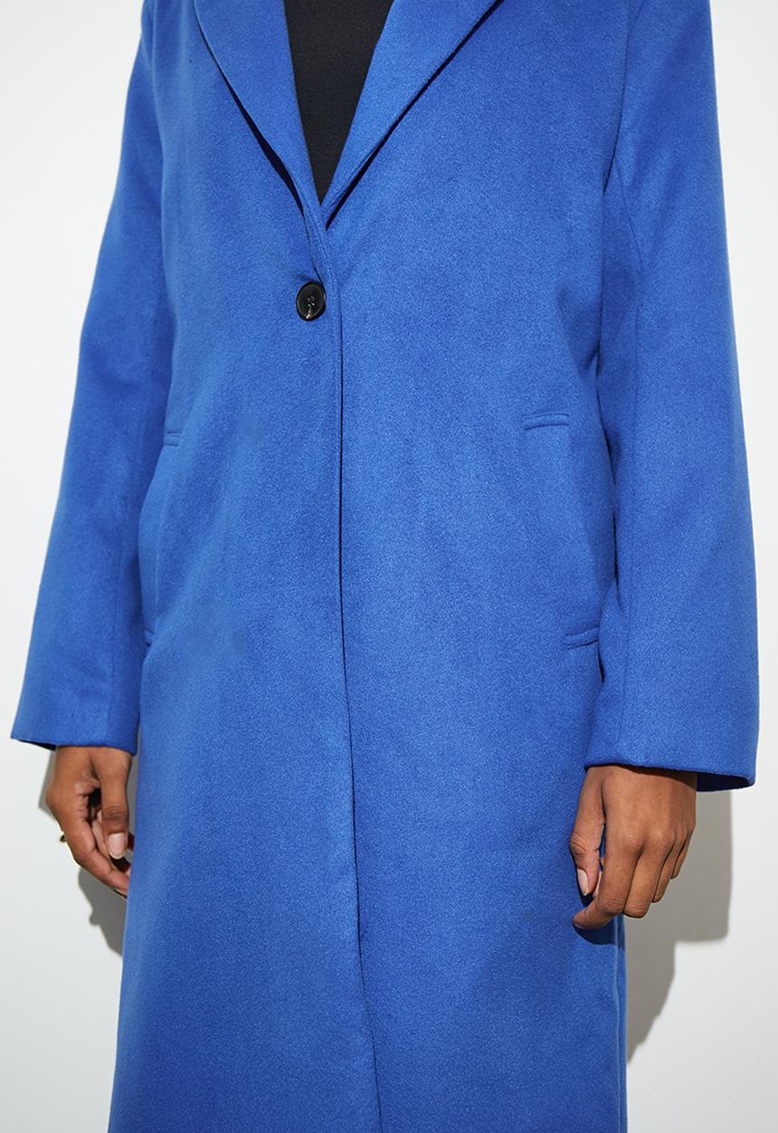 Superbalist - Single breasted blazer coat - mid blue