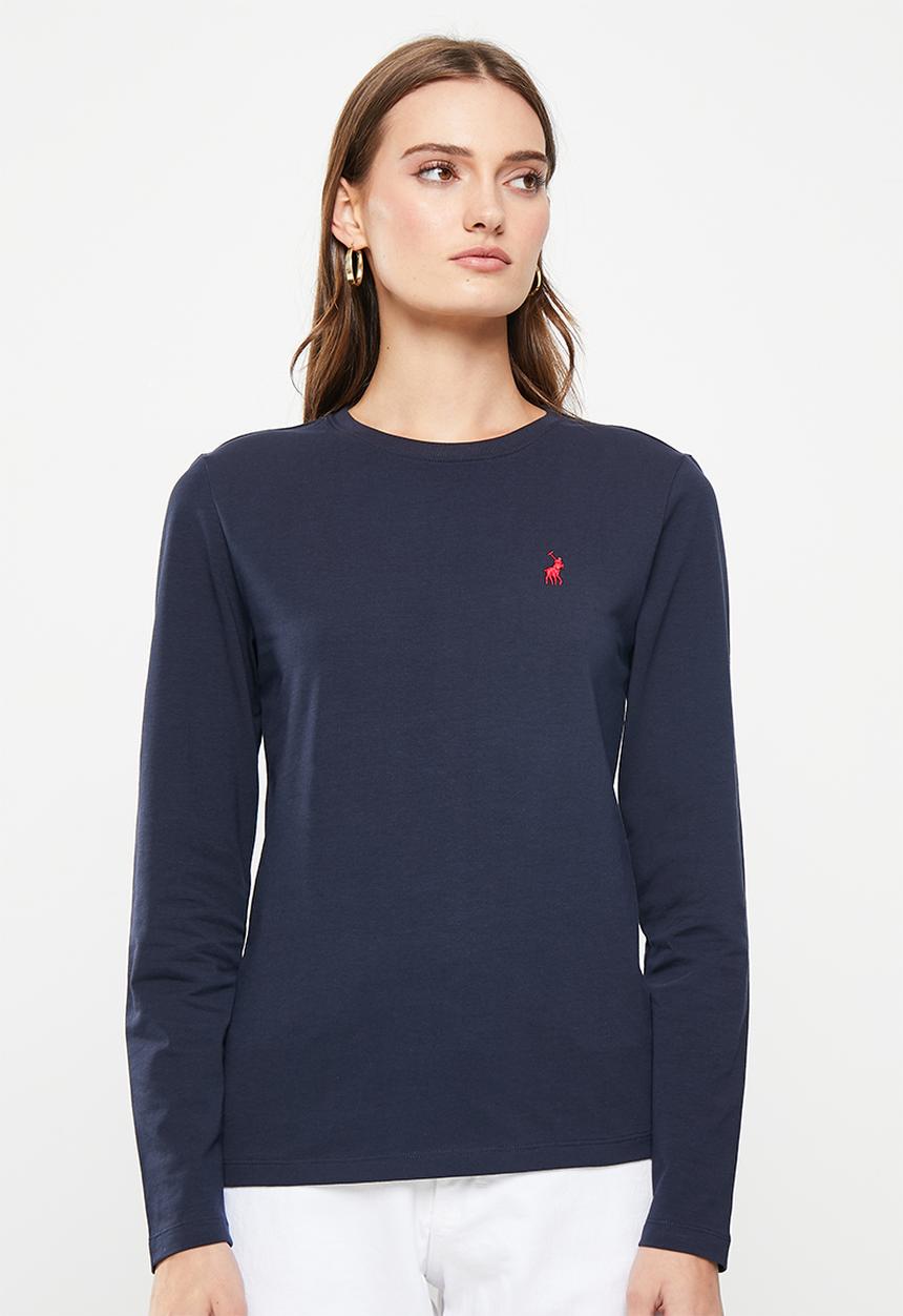 POLO - Wmn sml pony long sleeve T-shirt - navy