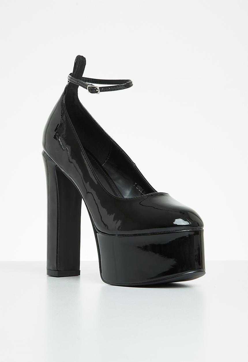 Public Desire - Donatella platform heel - black