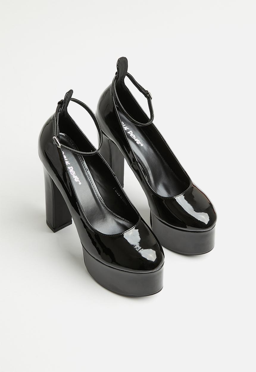 Public Desire - Donatella platform heel - black