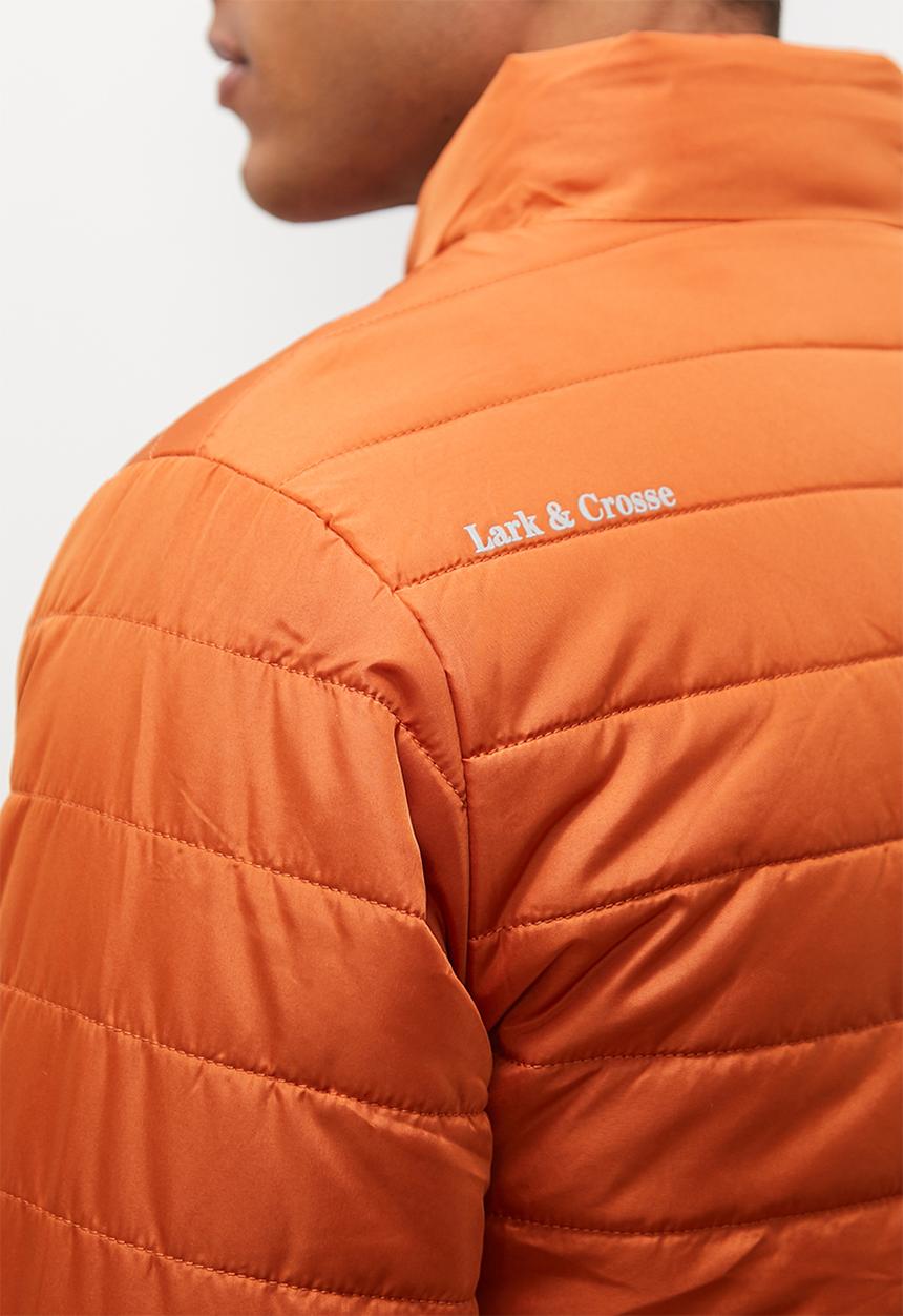 Lark & Crosse - Ascend lightweight puffer jacket - burnt orange