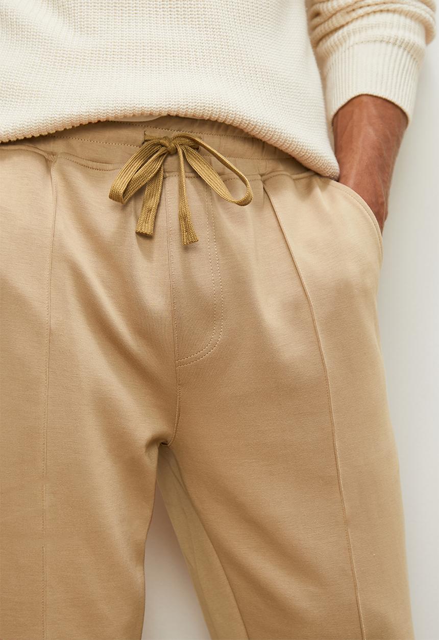 Lark & Crosse - Neoprene scuba trackpants - stone