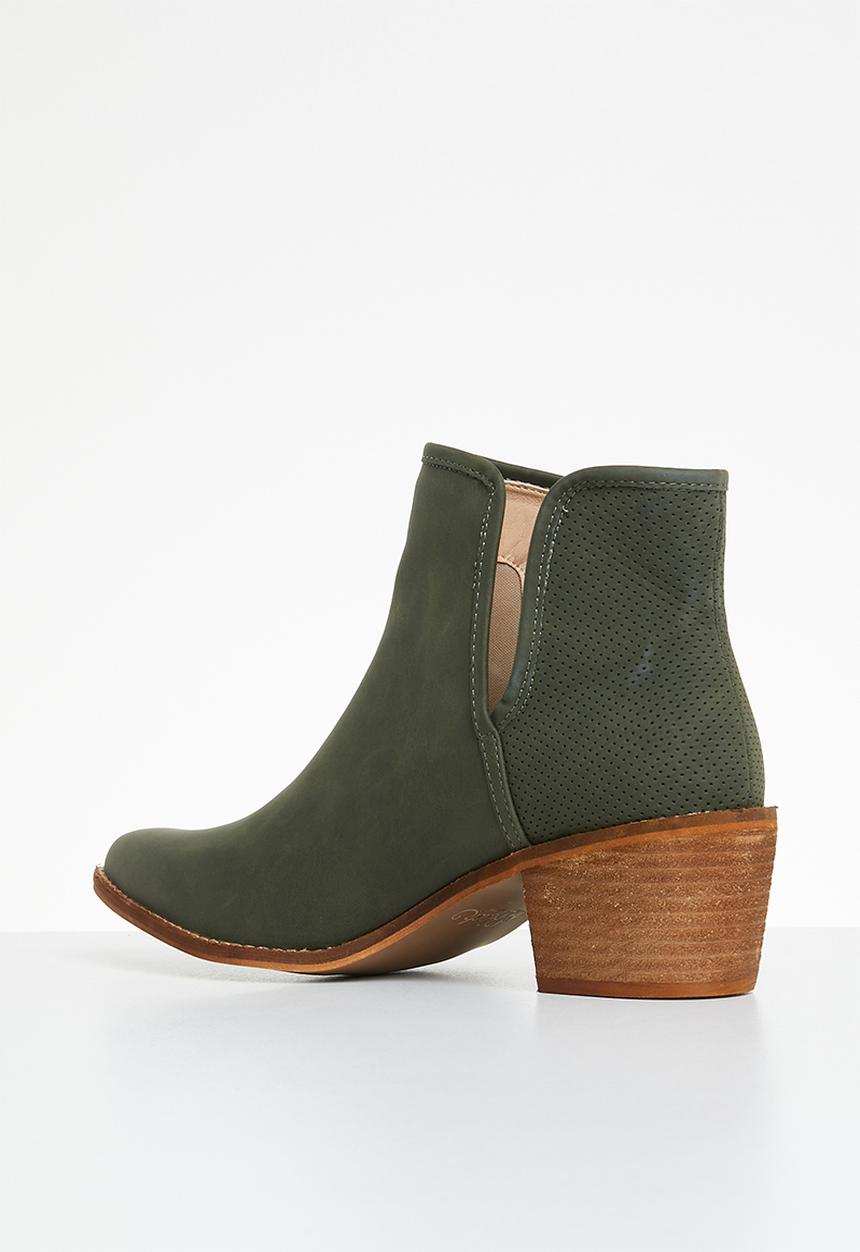 Miss Black - Cooper1 ankle boot - olive
