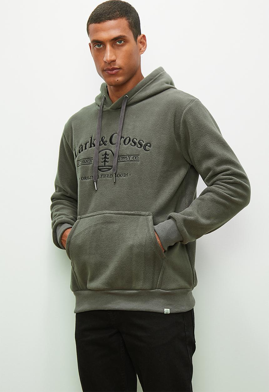 Lark & Crosse - Alv pullover hoodie - charcoal