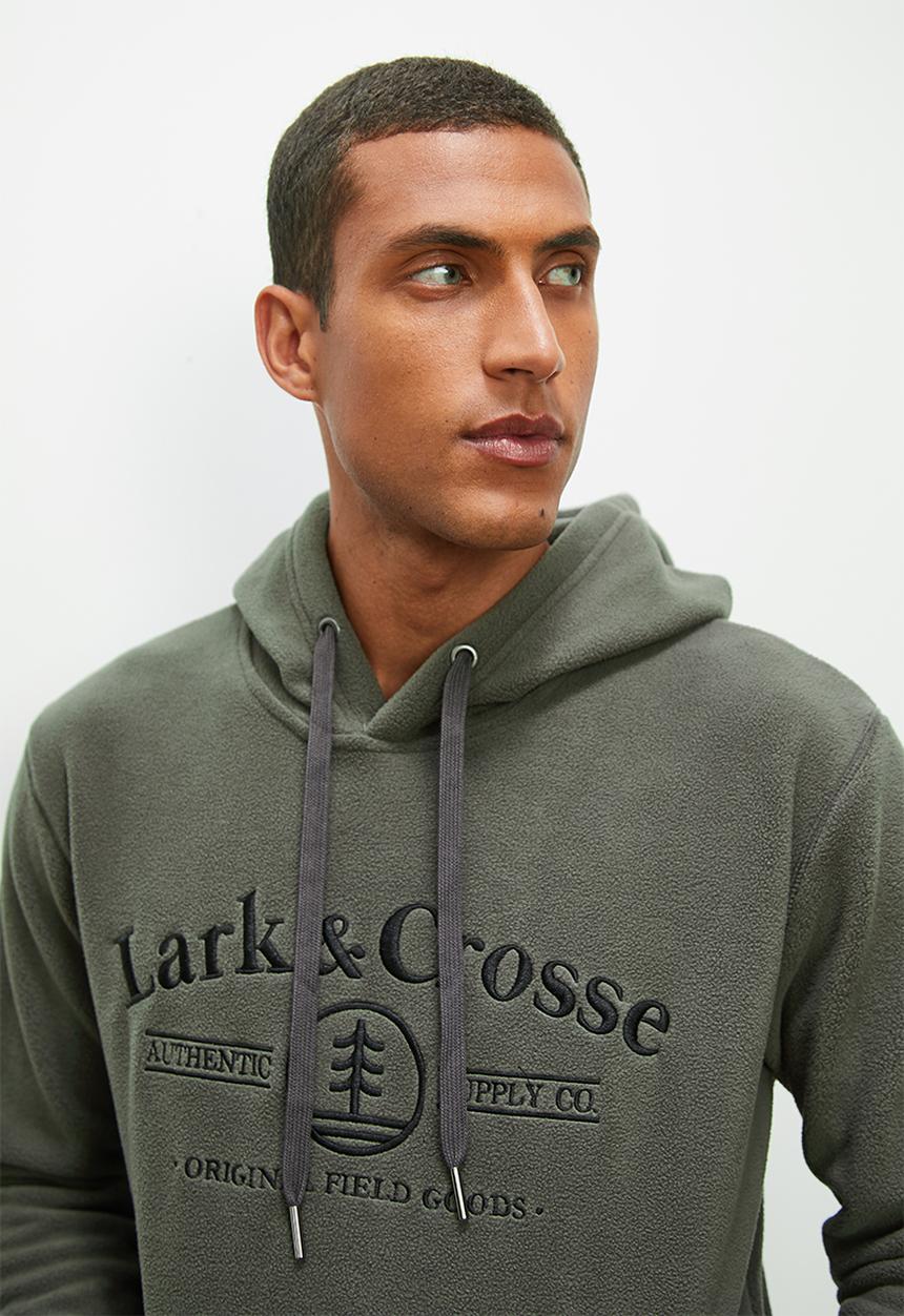 Lark & Crosse - Alv pullover hoodie - charcoal