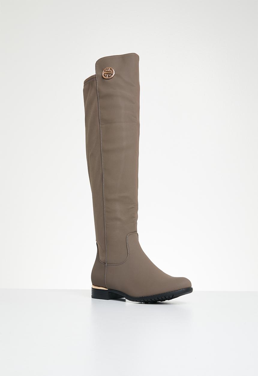 Miss Black - Hadar 3 knee length boot - taupe