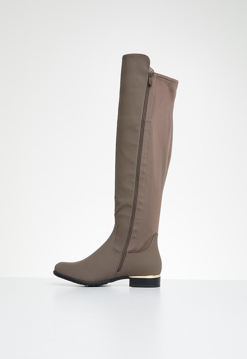 Miss Black - Hadar 3 knee length boot - taupe