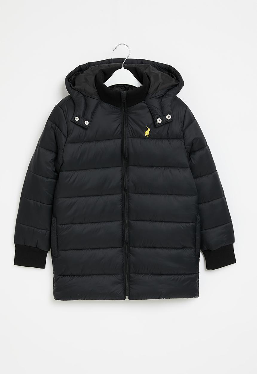 POLO - Boys jayden hooded puffer jacket - black
