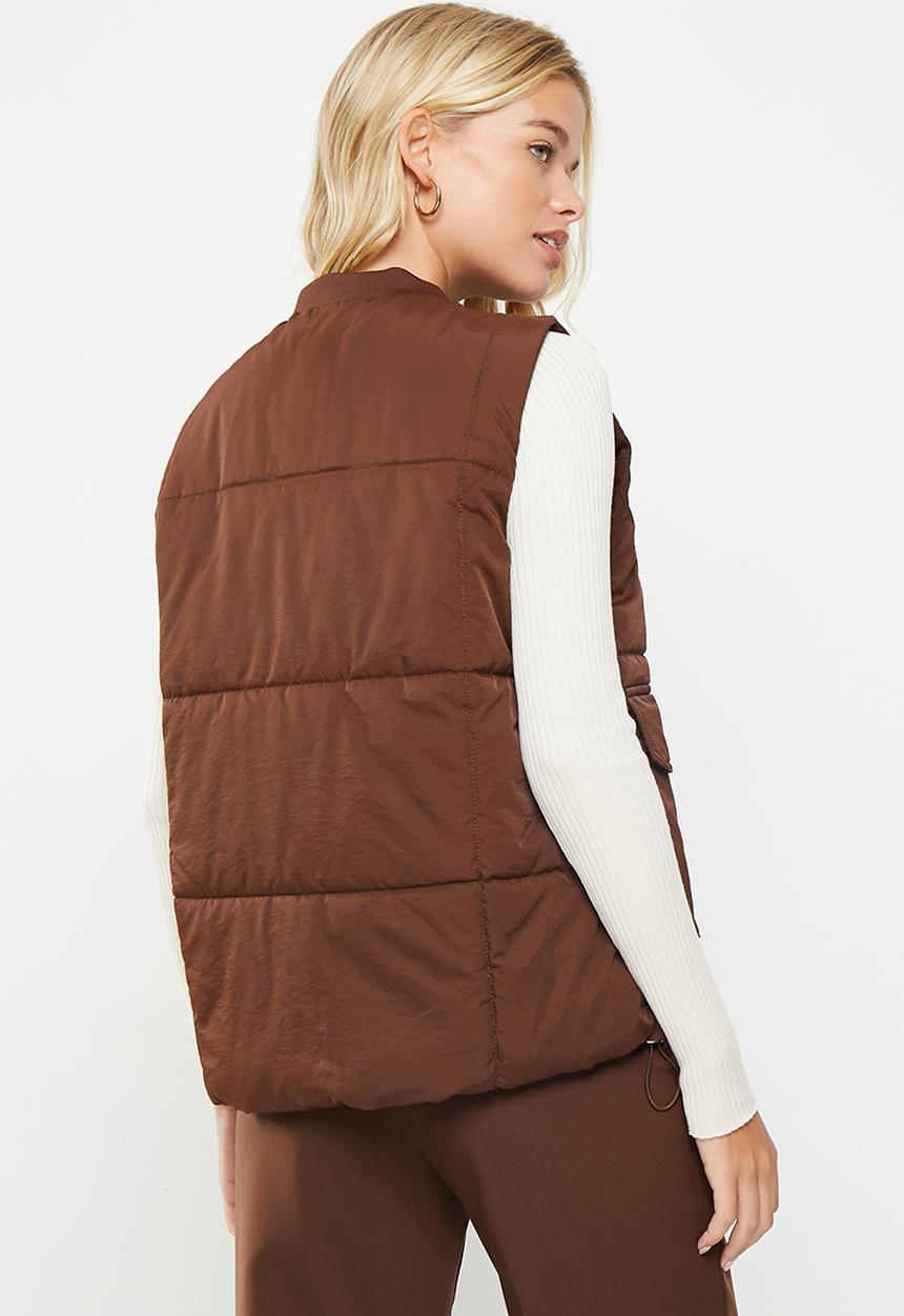dailyfriday - Sleeveless puffer - choc