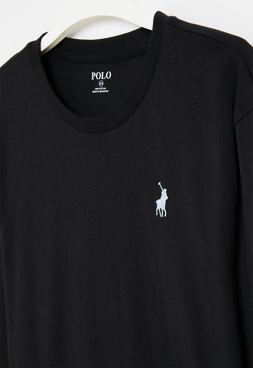 POLO - Boys ashton long sleeve tee - black