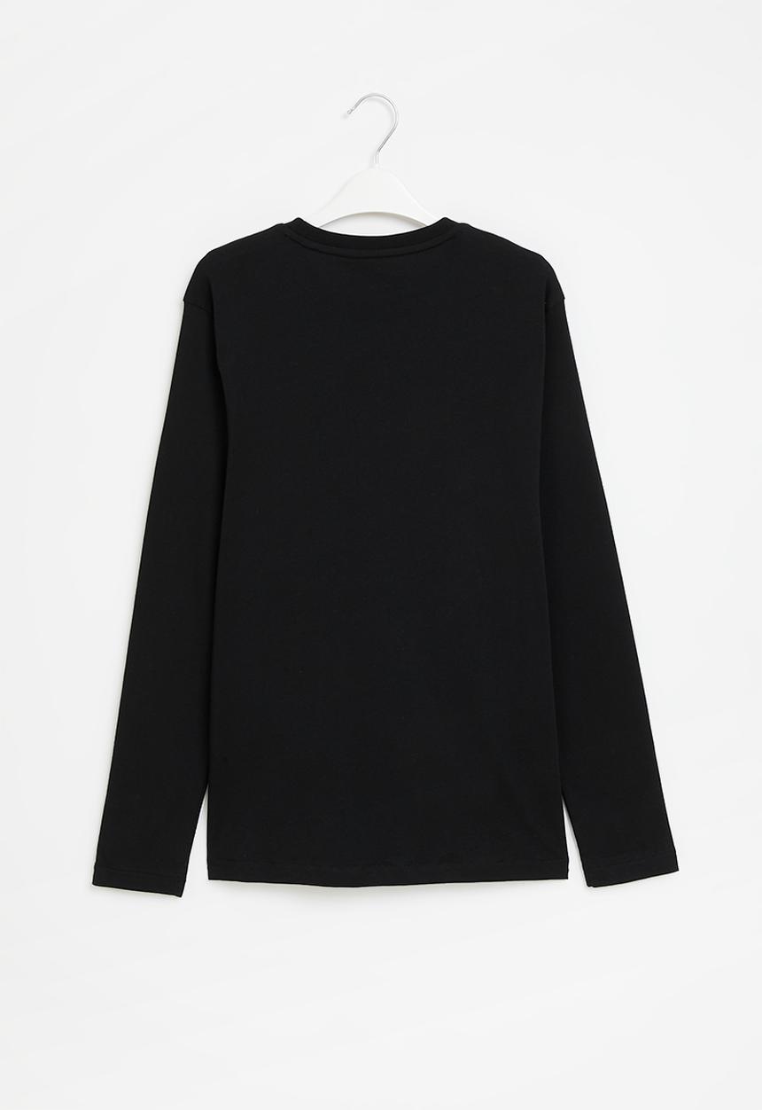 POLO - Boys ashton long sleeve tee - black