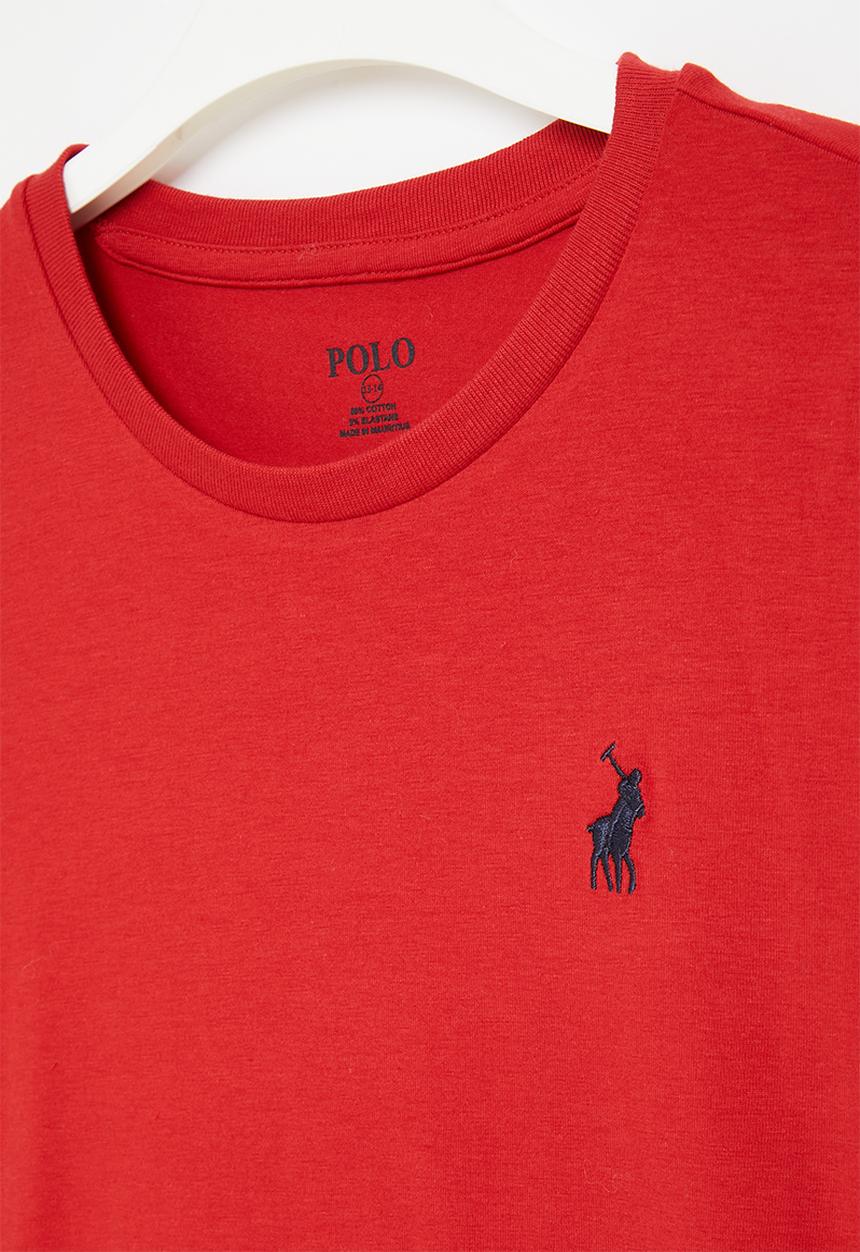 POLO - Boys ashton ls tee - red