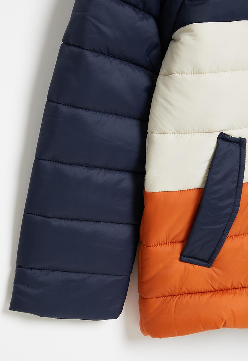 POLO - Boys wyatt colour blocked puffer jacket - navy