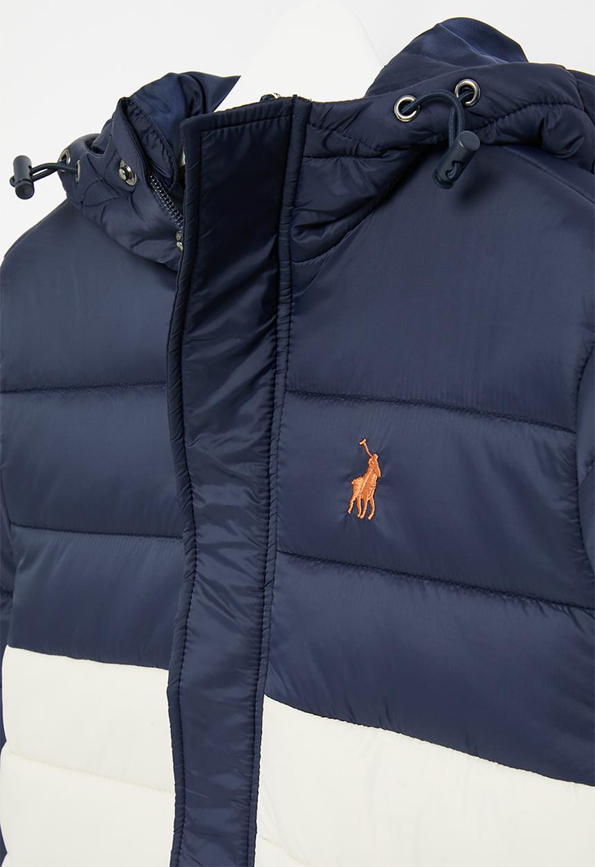 POLO - Boys wyatt colour blocked puffer jacket - navy