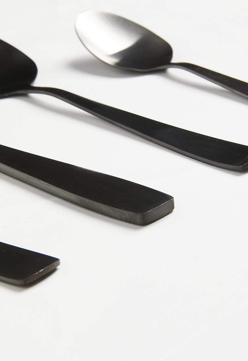 Excellent Houseware - Matt cutlery set of 4 - black