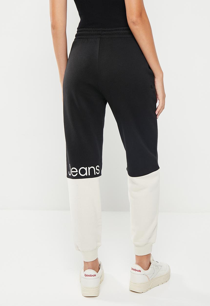Calvin Klein - Color blocking cuffed jog pants - ck black