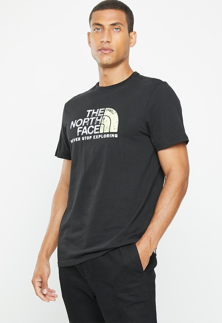 The North Face - Short sleeve rust 2 tee - tnf black-led yellow 