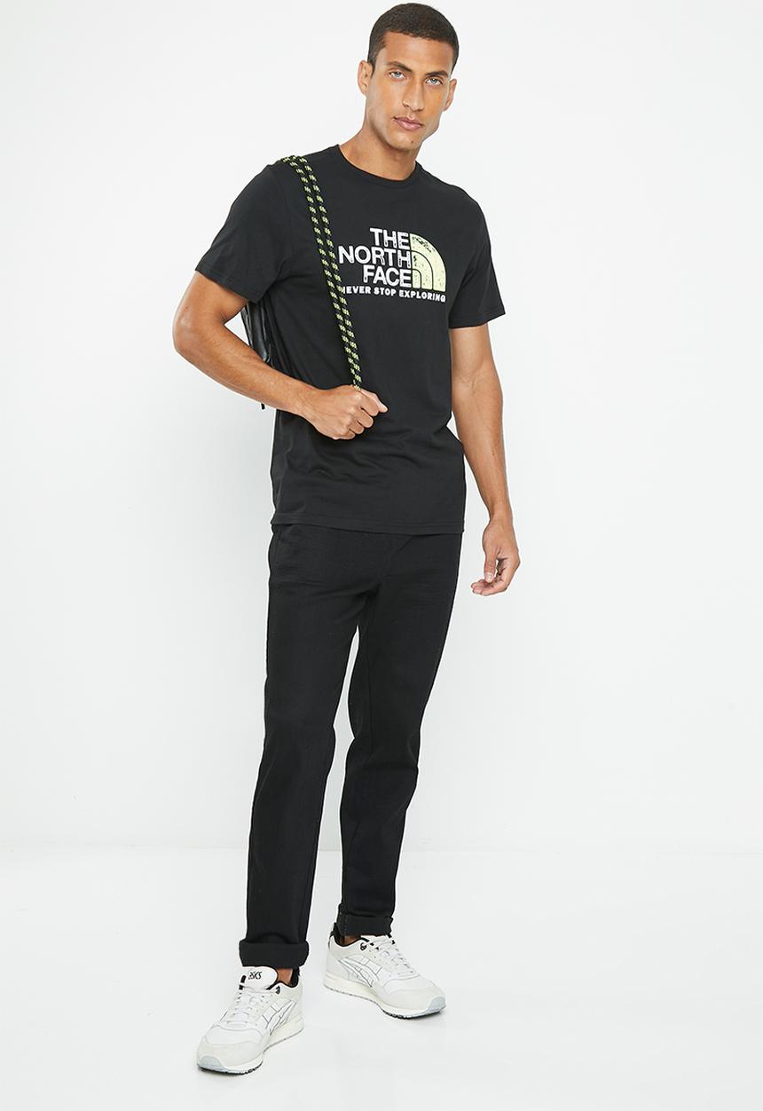 The North Face - Short sleeve rust 2 tee - tnf black-led yellow 