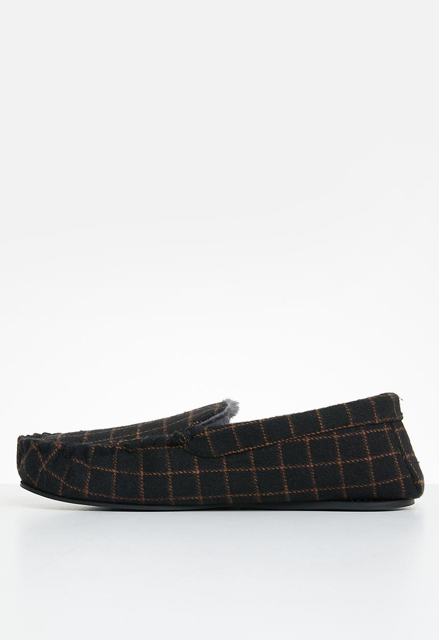 Hush Puppies - Kozy slipper - black check