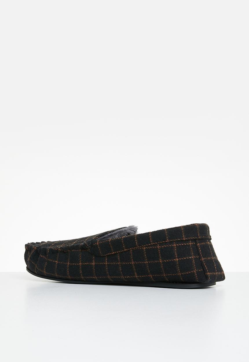 Hush Puppies - Kozy slipper - black check