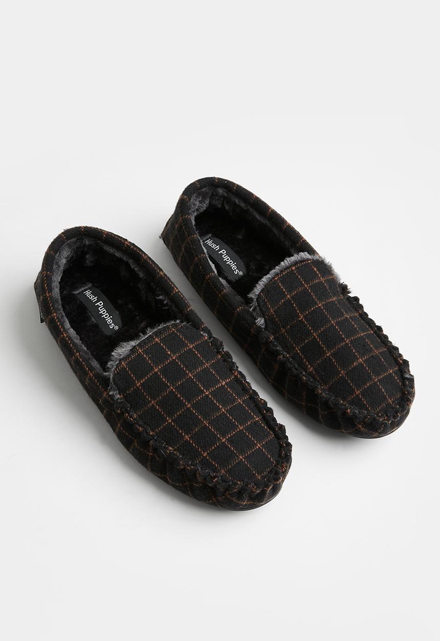Hush Puppies - Kozy slipper - black check