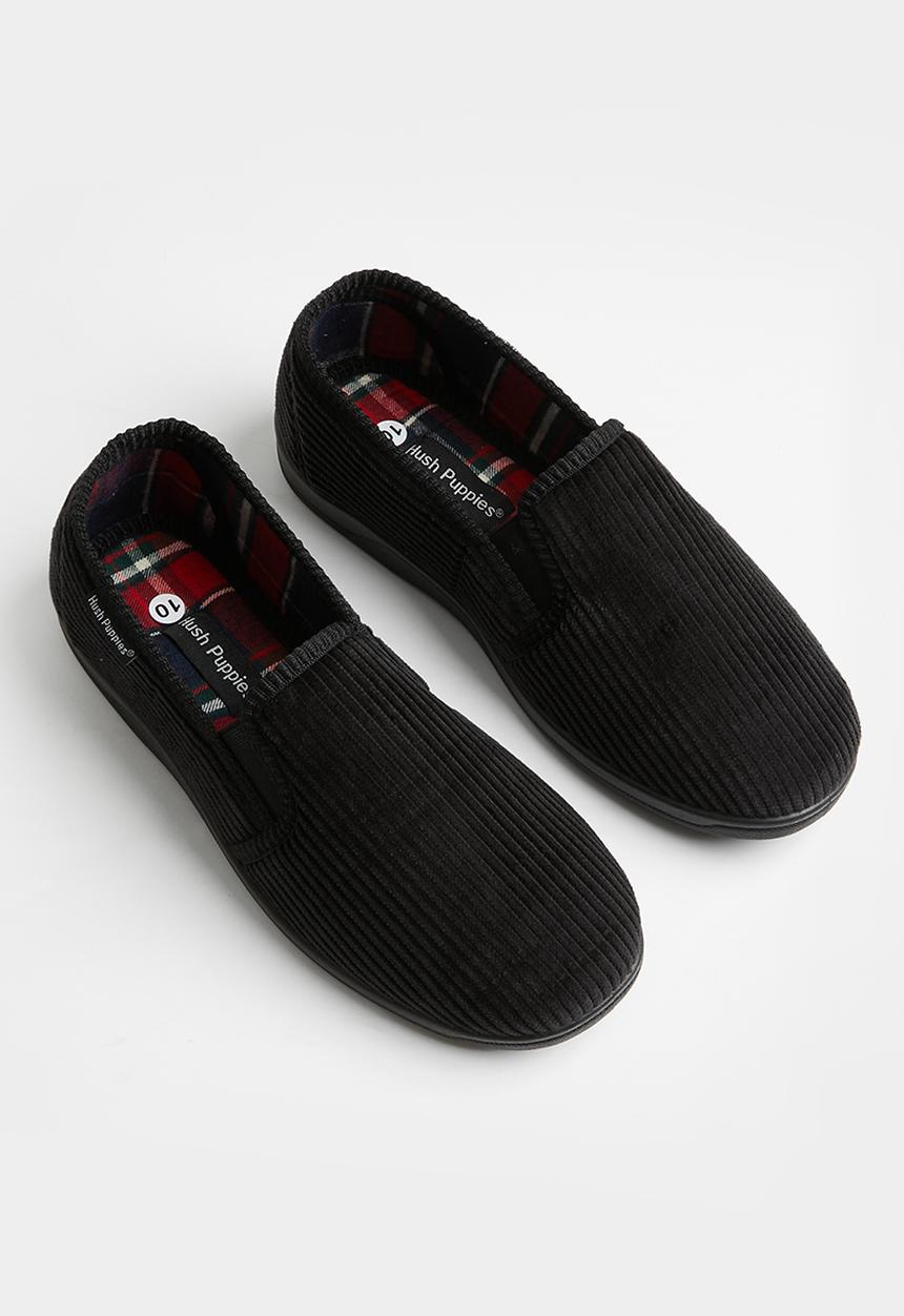 Hush Puppies - Collie kitted corduroy - black