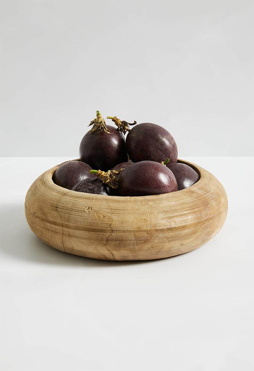 H&S - Teak root wooden bowl 20cm - brown