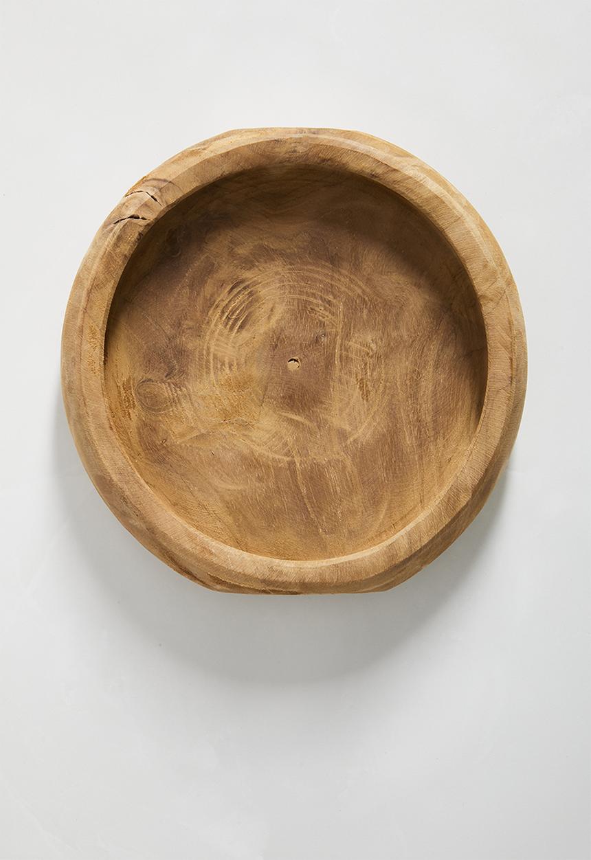 H&S - Teak root wooden bowl 25cm - brown