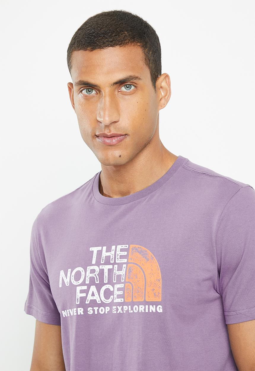 The North Face - Short sleeve rust 2 tee - lunar slate-dusty coral orange 