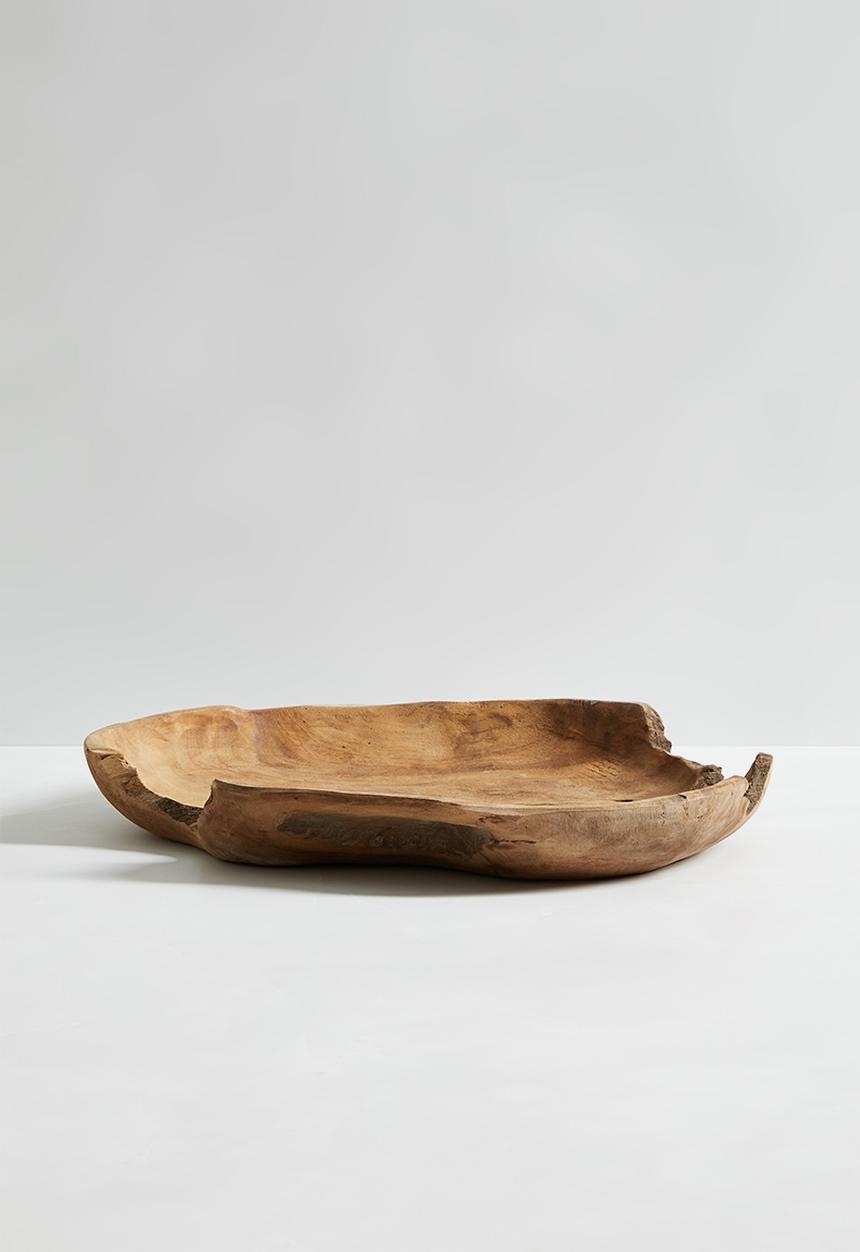 H&S - Teak root bowl - brown