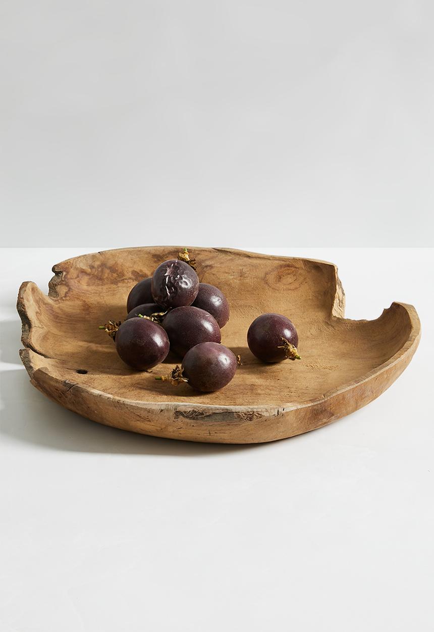 H&S - Teak root bowl - brown
