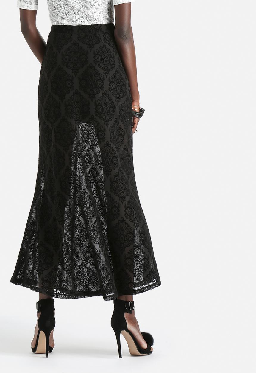 Motel - Maxi Romantic Flocking Lace Skirt