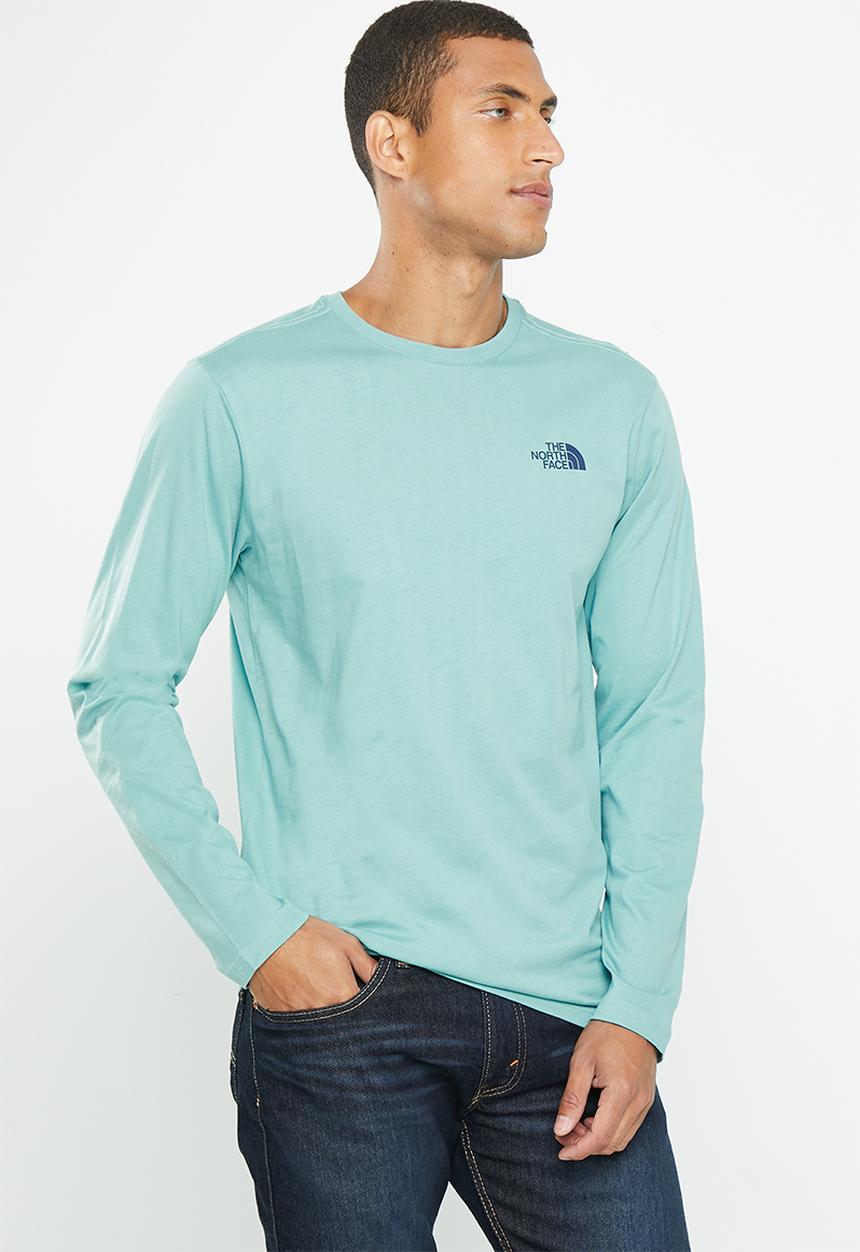 The North Face - Long sleeve red box tee - eu - reef waters-summit navy (iwo)