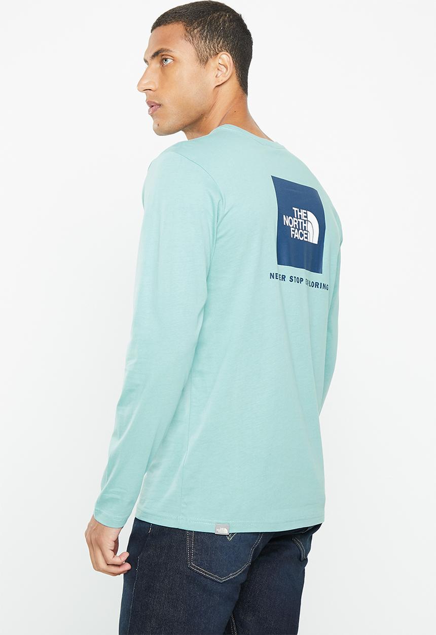 The North Face - Long sleeve red box tee - eu - reef waters-summit navy (iwo)