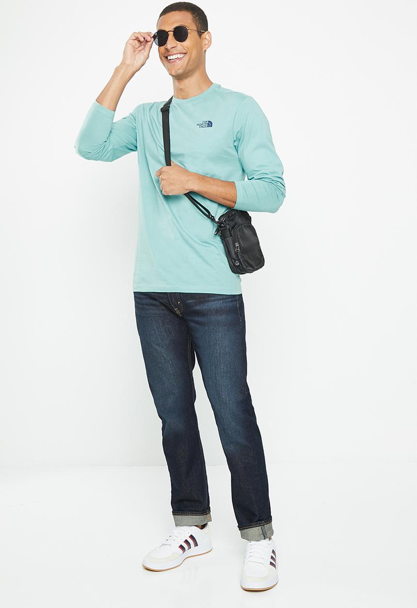 The North Face - Long sleeve red box tee - eu - reef waters-summit navy (iwo)