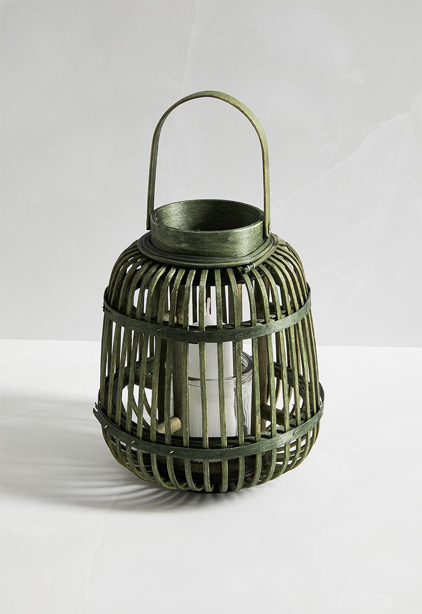 H&S - Bamboo lantern - green