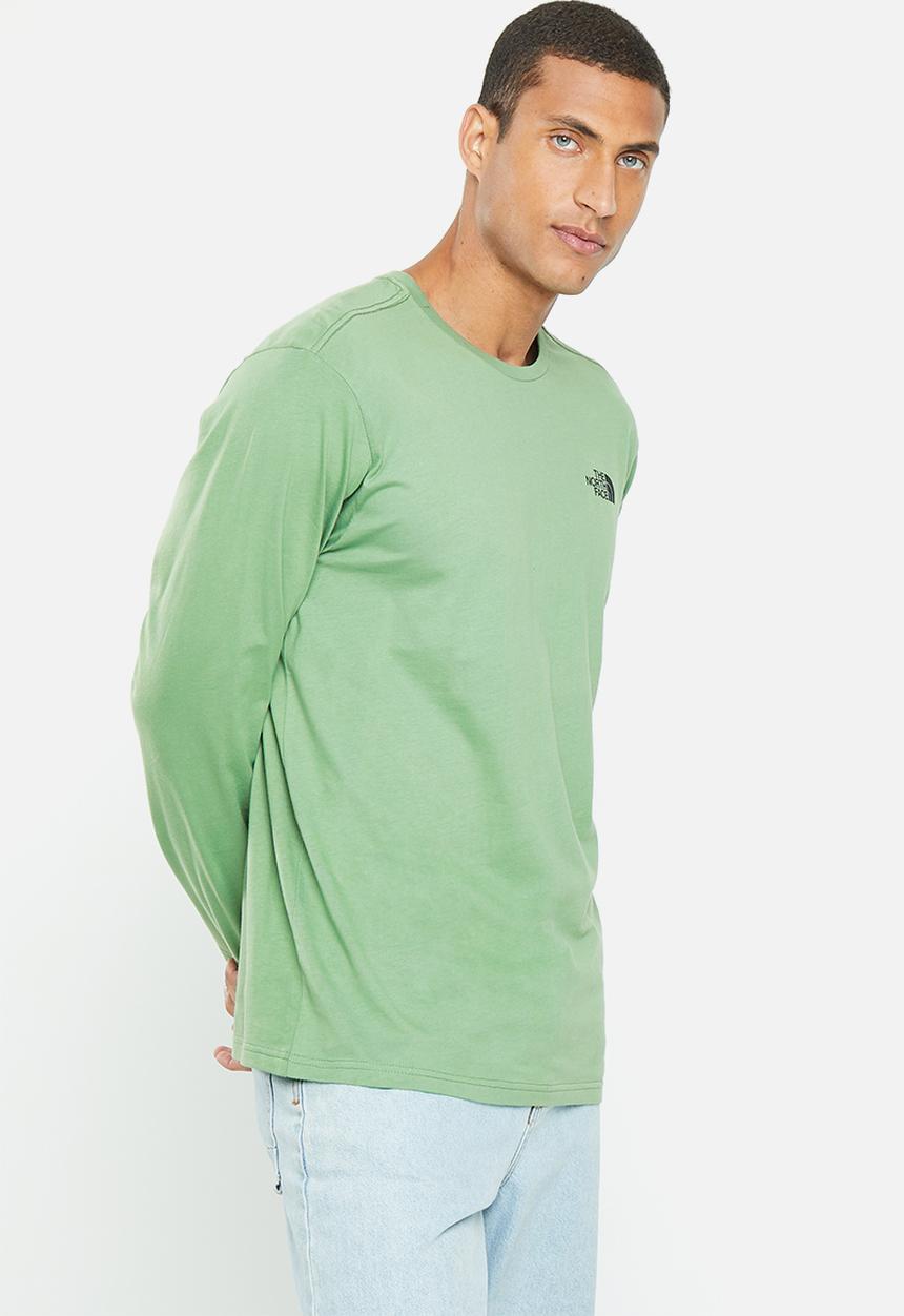The North Face - Long sleeve red box tee - eu - deep grass green (n11)
