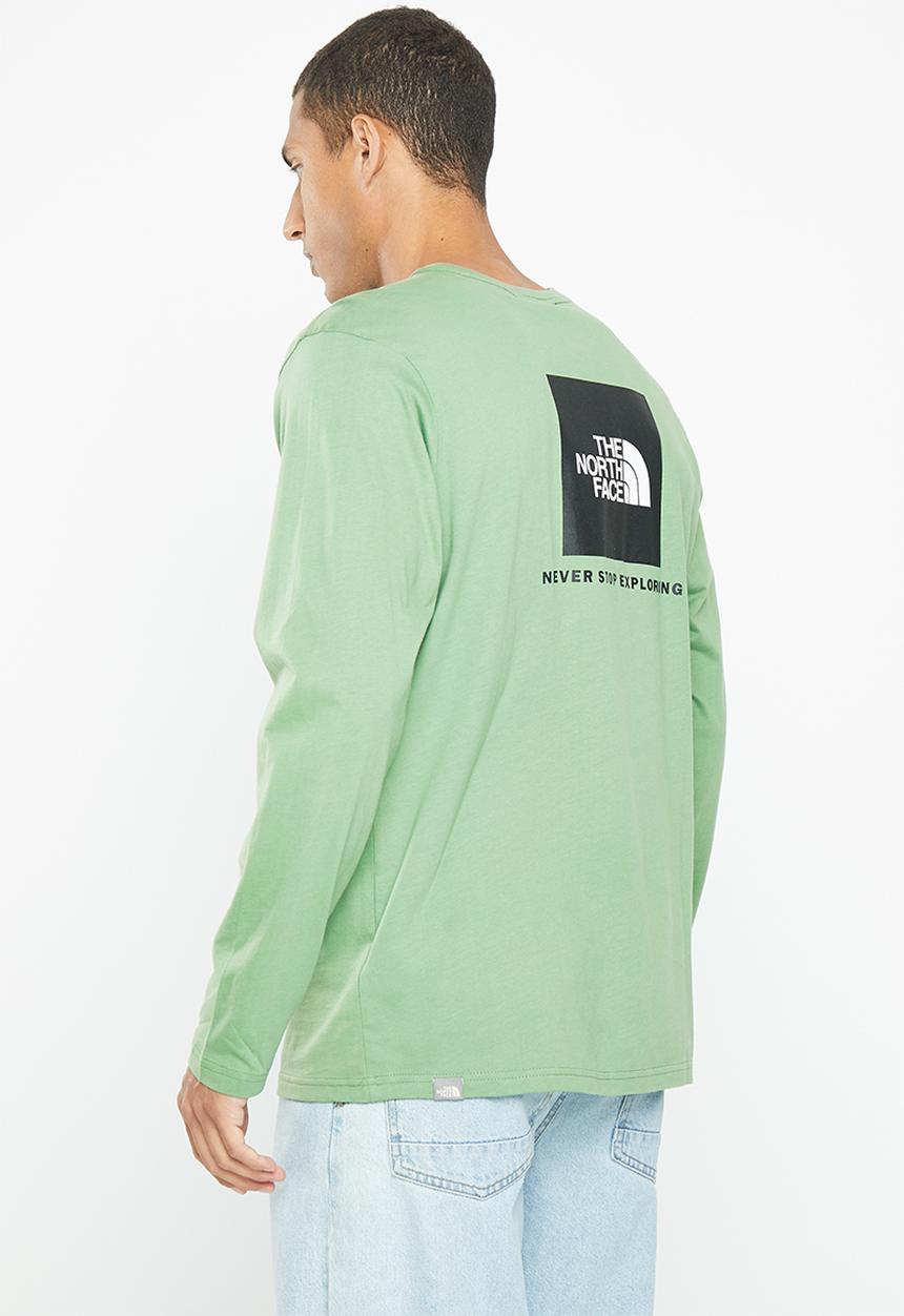 The North Face - Long sleeve red box tee - eu - deep grass green (n11)