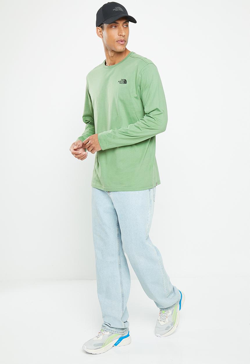 The North Face - Long sleeve red box tee - eu - deep grass green (n11)