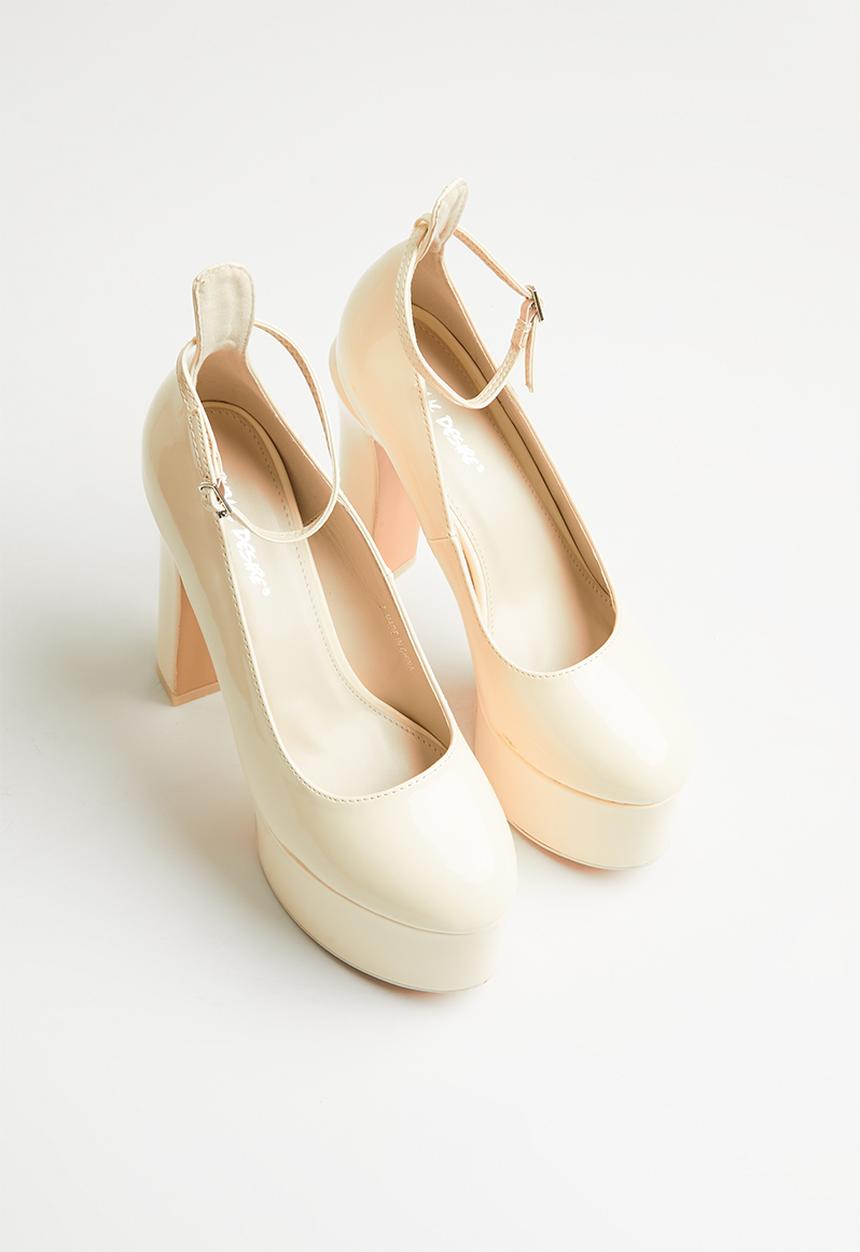 Public Desire - Donatella platform heel - ecru 